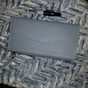 Grayish blue wristlet